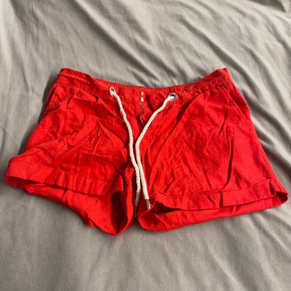 Tommy Hilfiger red linen shorts